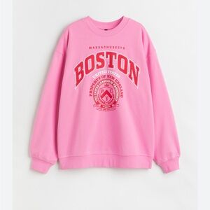 H&M Pink Graphic Sweatshirt, size XXS